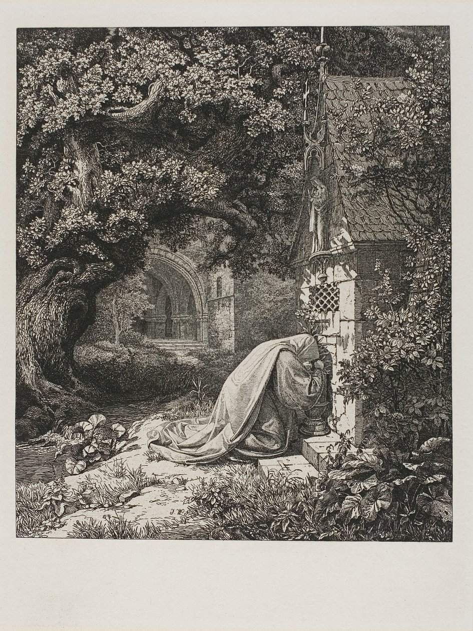 dua eden rahibe by Johann Wilhelm Schirmer