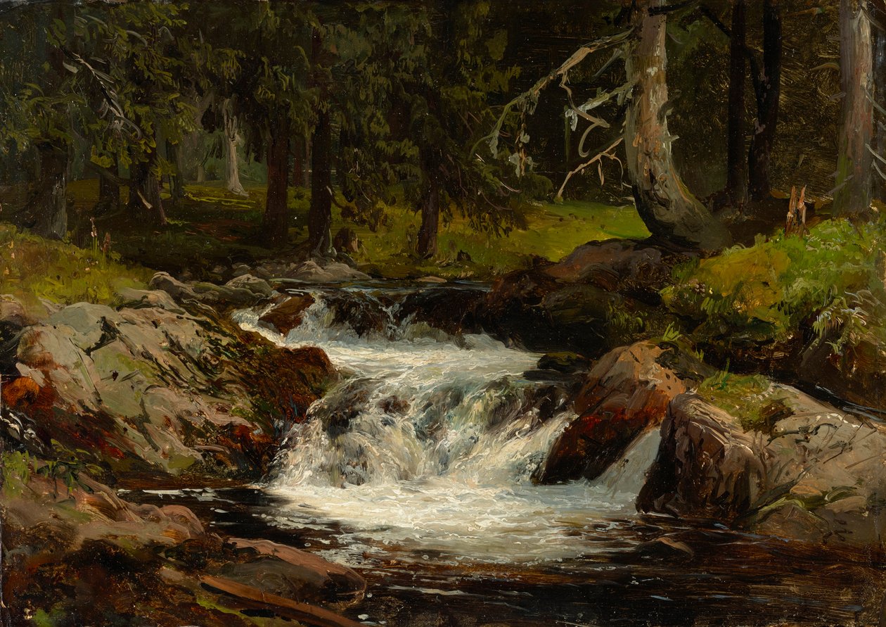 Waldbach by Johann Wilhelm Schirmer