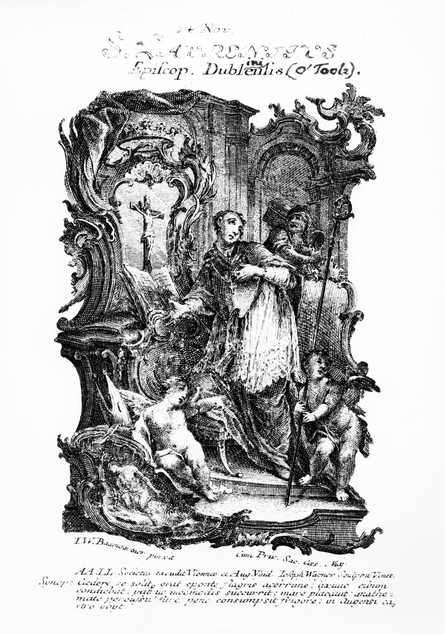 Aziz Lawrence, 18. yüzyılın ortalarında by Johann Wolfgang Baumgartner