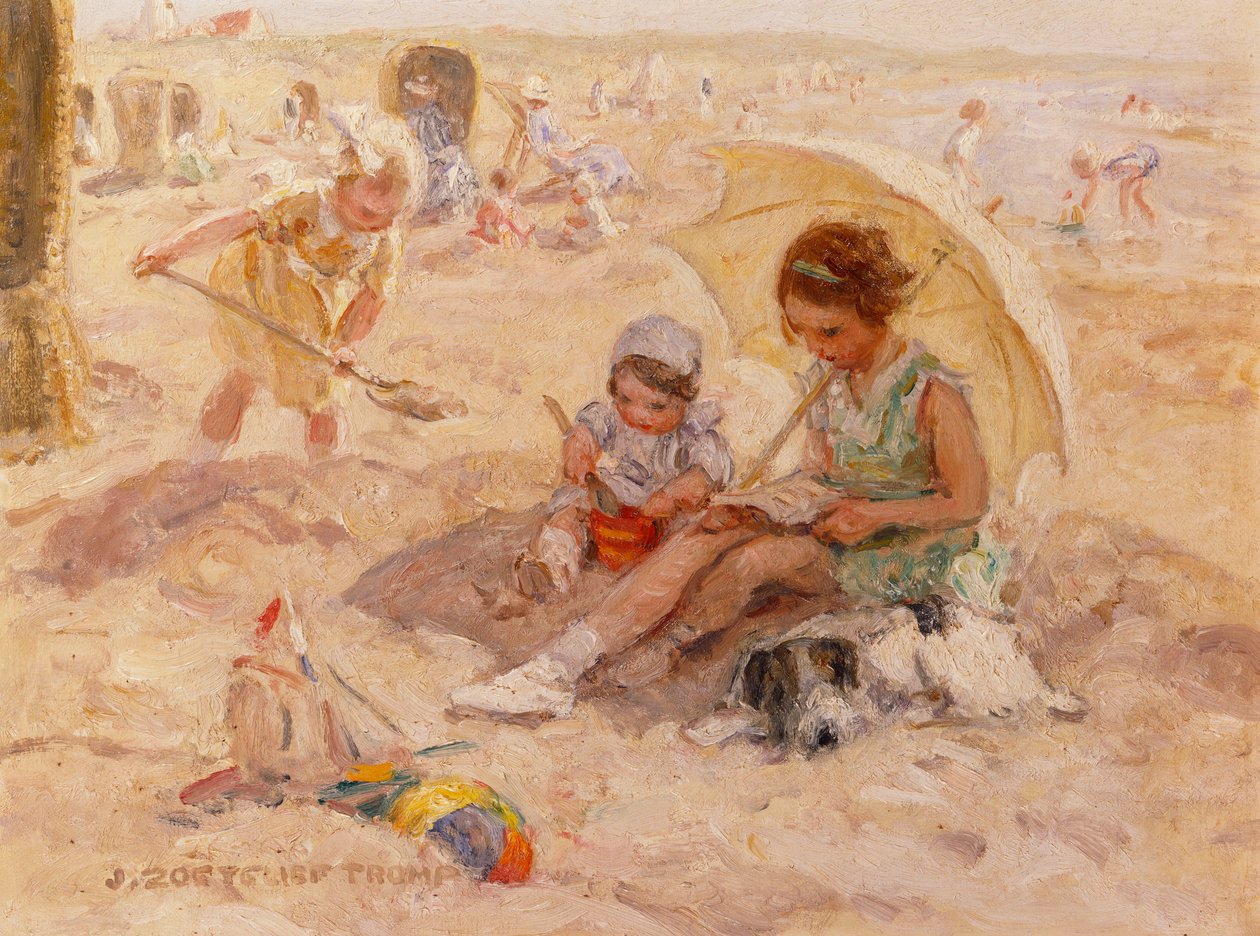 Sahil Keyfi (tuval üzerine yağlı boya) by Johann Zoetelief Tromp