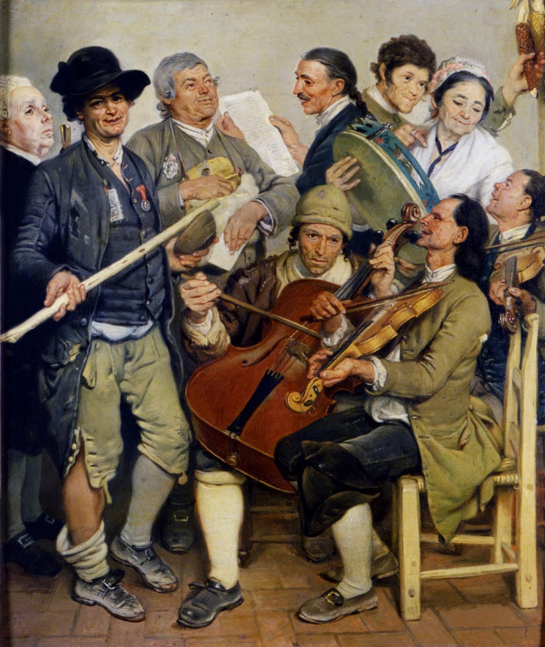 Müzisyenler La Scartocciata, yaklaşık 1778 by Johann Zoffani
