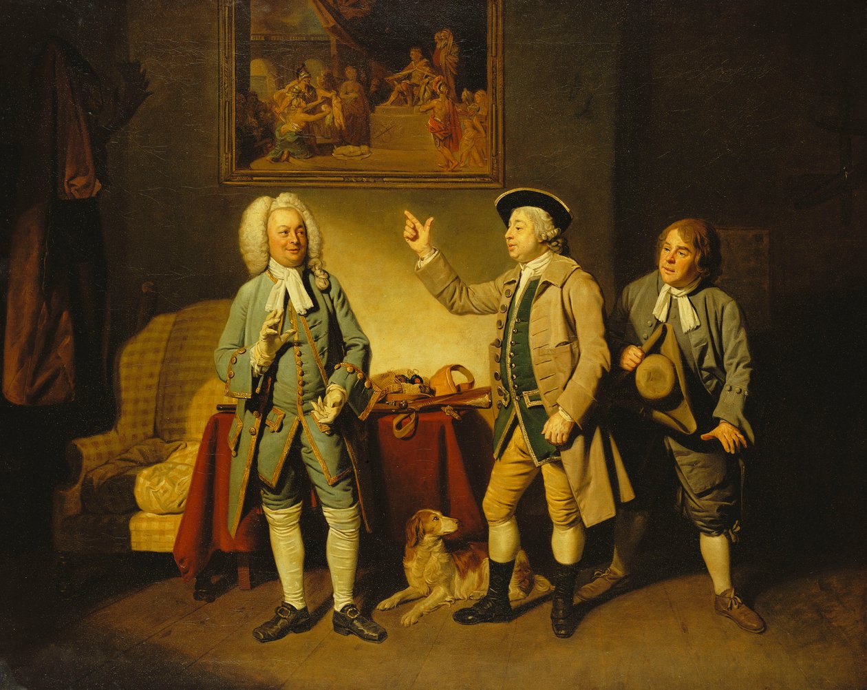 Adalet Woodcock rolünde Edward Shuter, Hawthorn rolünde John Beard ve Hodge rolünde John Dunstall
