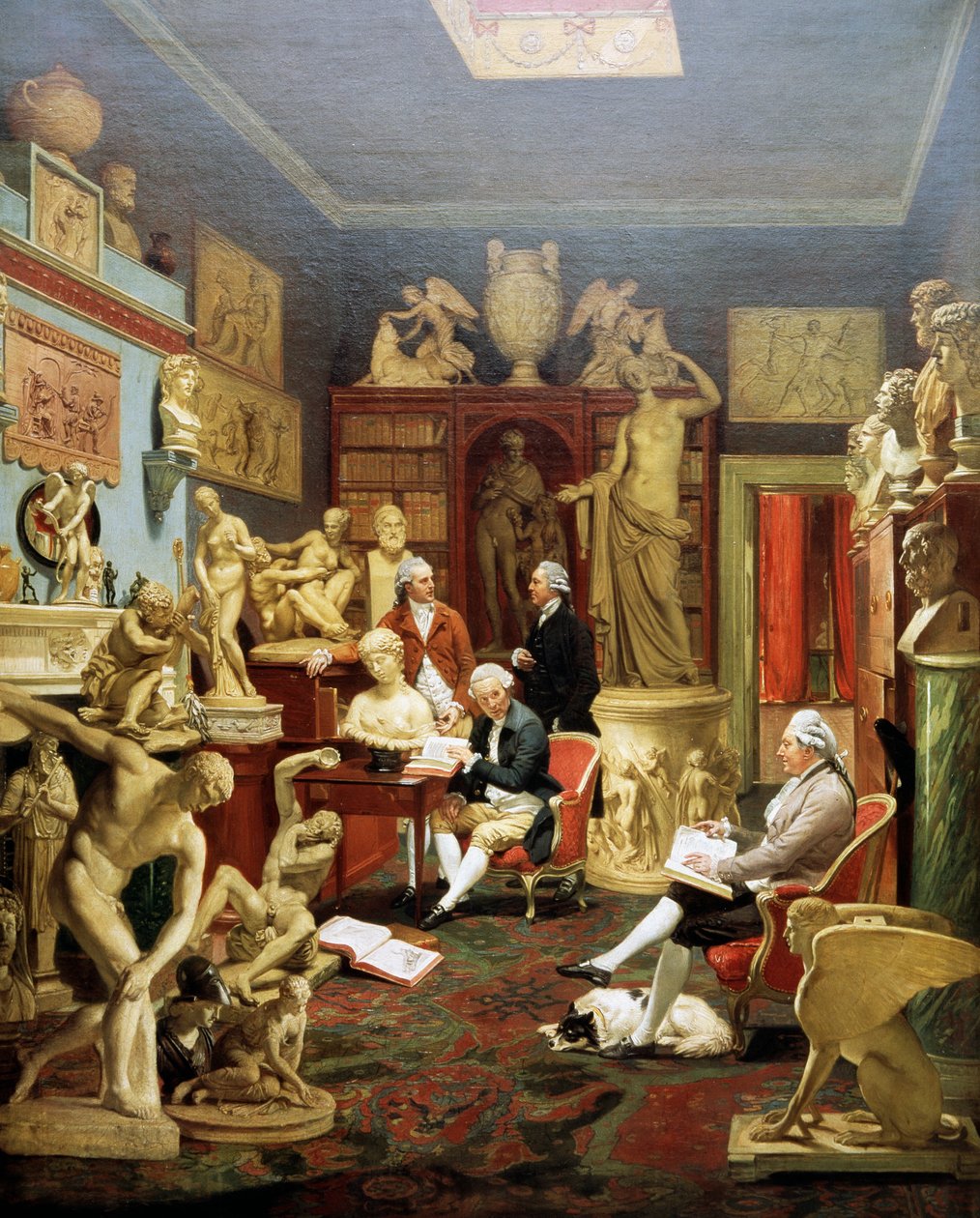 Charles Townley heykel galerisinde, Park Street, Londra 1782, Johann Zoffany (1733-1810), tuval üzerine yağlı boya by Johann Zoffany