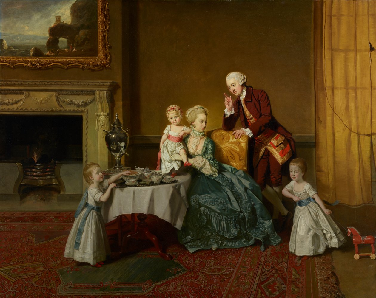 John, Ondördüncü Lord Willoughby de Broke ve Ailesi, c.1766 by Johan Joseph Zoffany