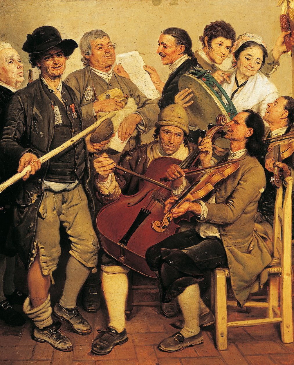 Johann Zoffany (1733-1810) tarafından Scartocciata (Parma yakınlarındaki mısır hasat festivalinde müzisyenler), by Johann Zoffany