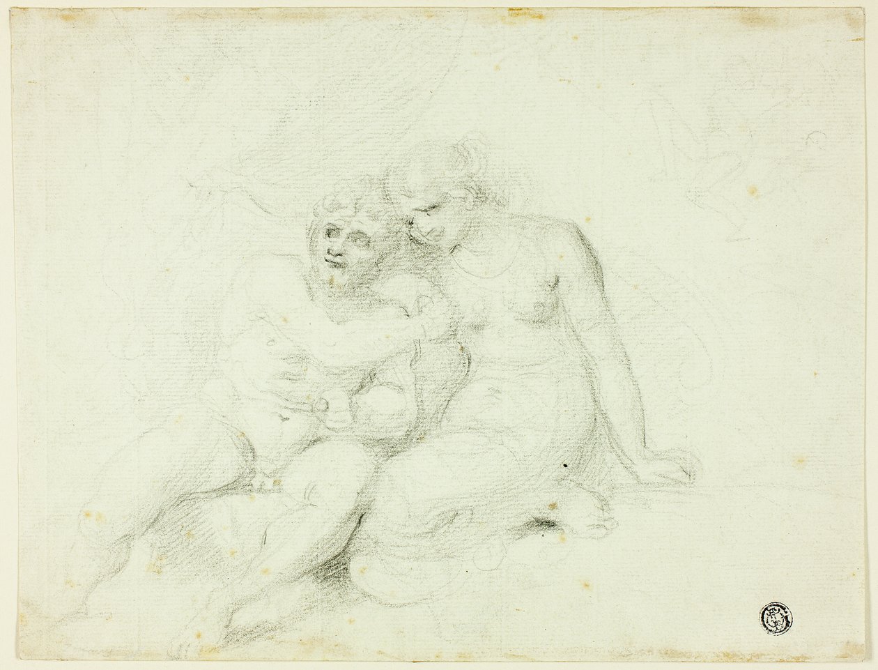 Kadının Yanında Oturan Erkek by Johann Zoffany