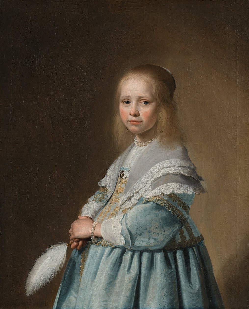 Mavili bir kızın portresi by Johannes Cornelisz. Verspronck
