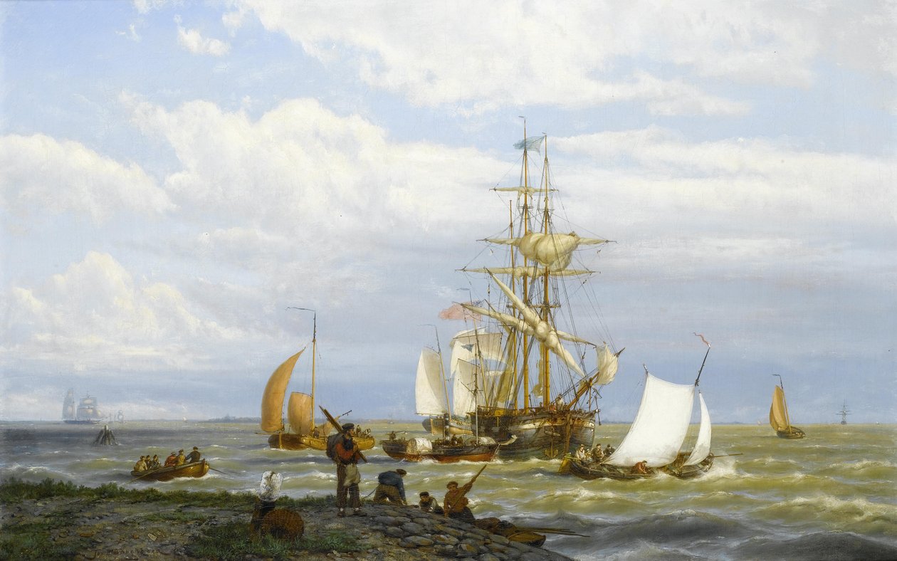 yoğun bir haliç by Johannes Hermann Barend Koekkoek