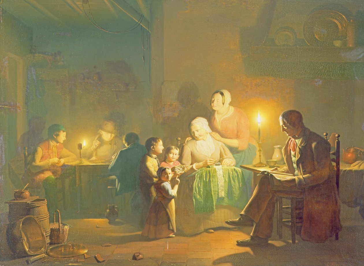 Mum Işığında İç Mekan by Johannes Rosiere