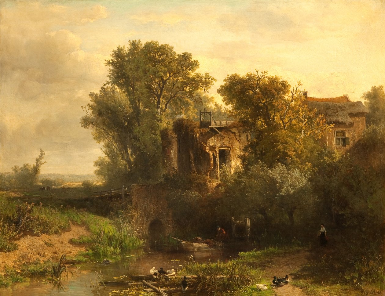 Hollanda Manzarası by Johannes Warnardus Bilders