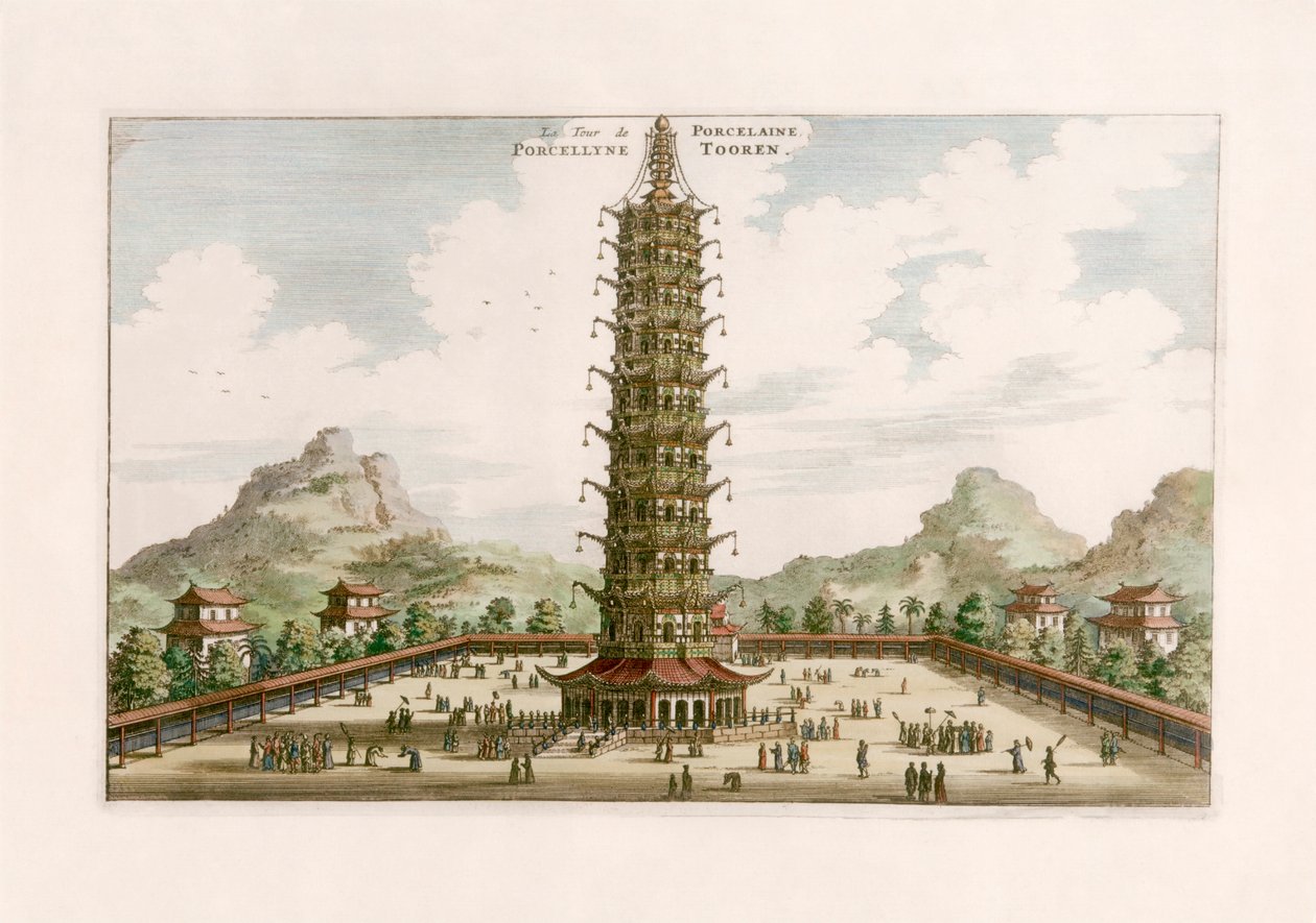 Porselen Kule by Johannes (after) Nieuhof