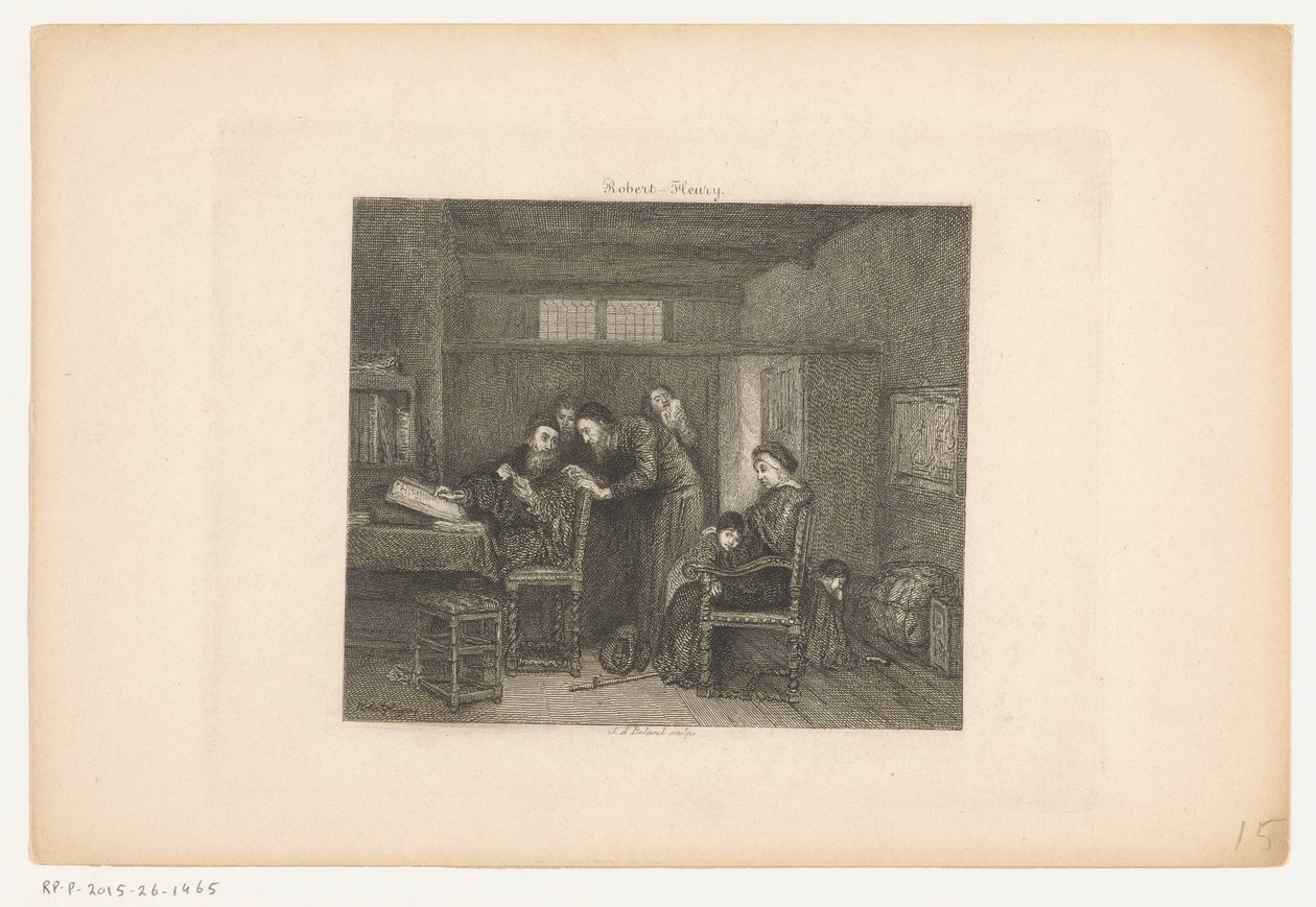 Masasının arkasında bir yönetici ile iç by Johannes Arnoldus Boland