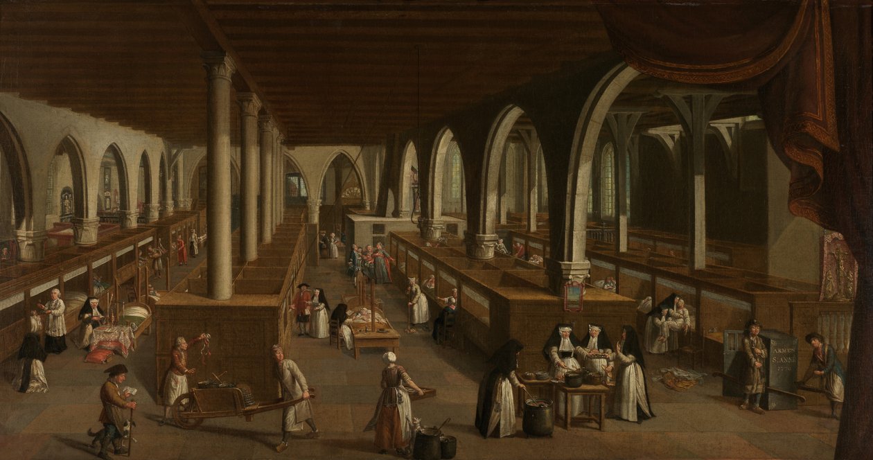 Saint John's Hastanesindeki Koğuşlar (tuval üzerine yağlıboya) by Johannes Beerblock