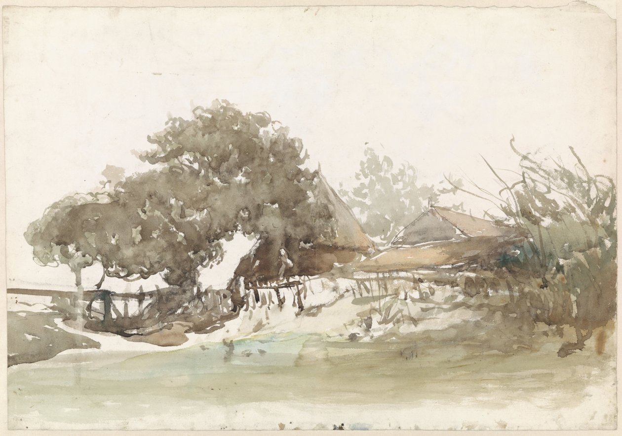 Waalsdorp sınırlarındaki Çiftlikler by Johannes Bosboom