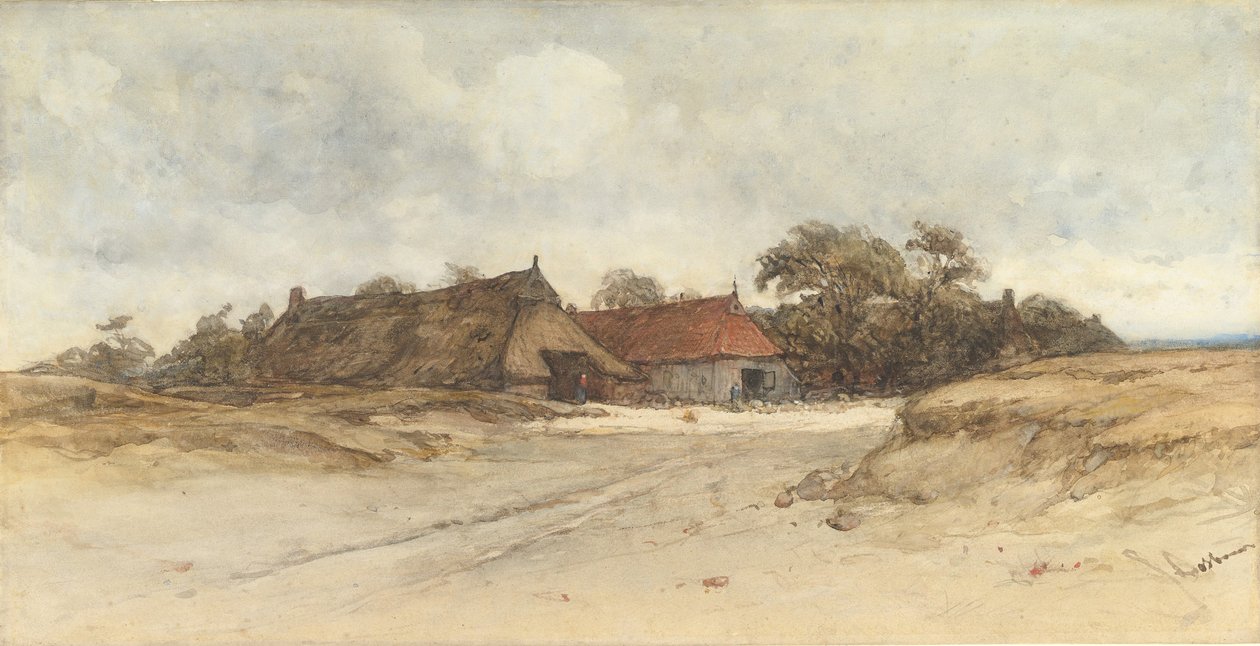 Çiftlik evleri, 19. yüzyıl. by Johannes Bosboom