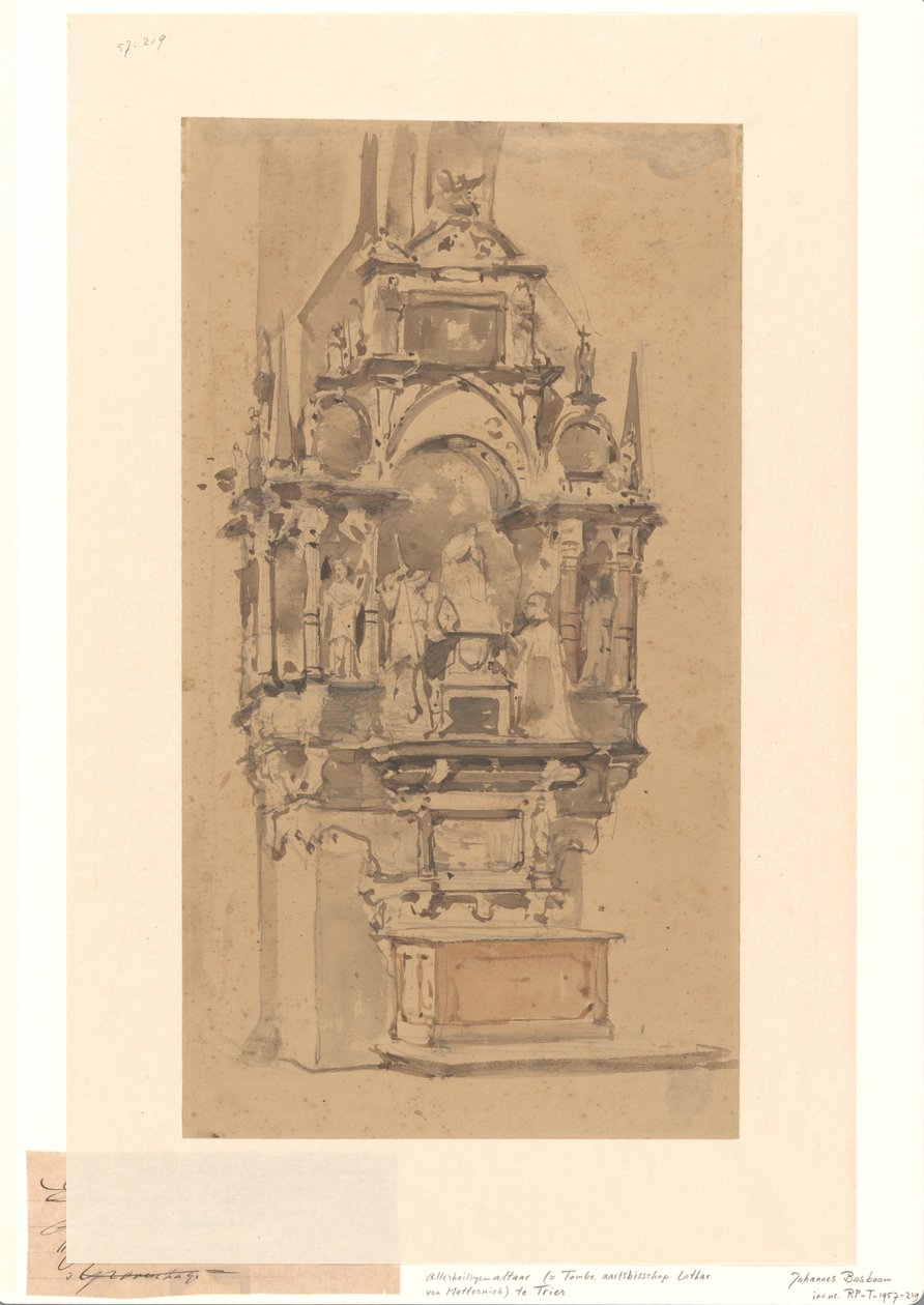 Trier'deki All Saints Altar Katedral by Johannes Bosboom