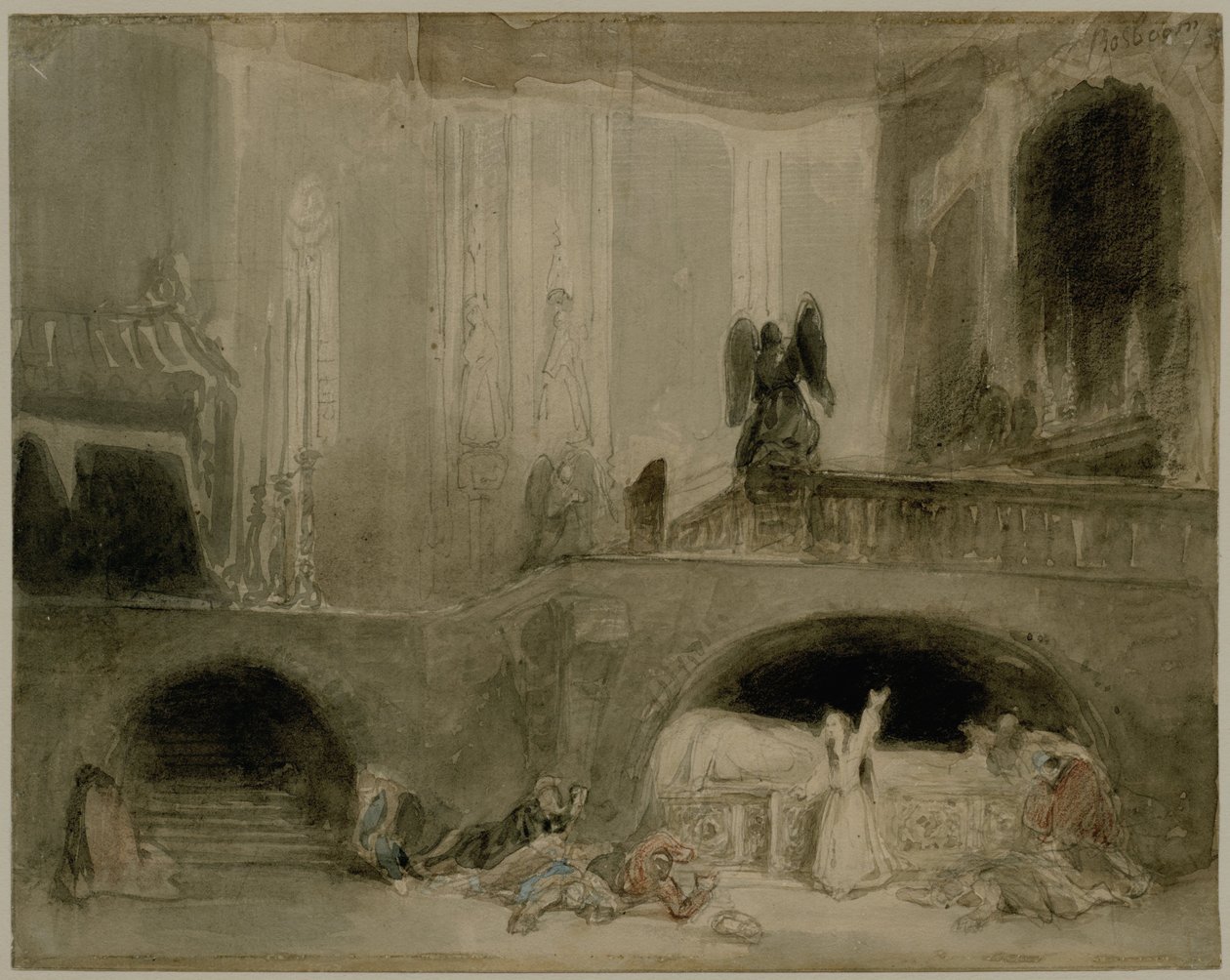 Guido et Ginevra operasından bir sahne by Johannes Bosboom
