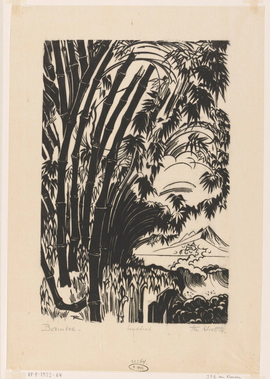 Bamboe (nesne üzerindeki orijinal başlık) by Johannes Frederik Engelbert ten Klooster (signed by artist)