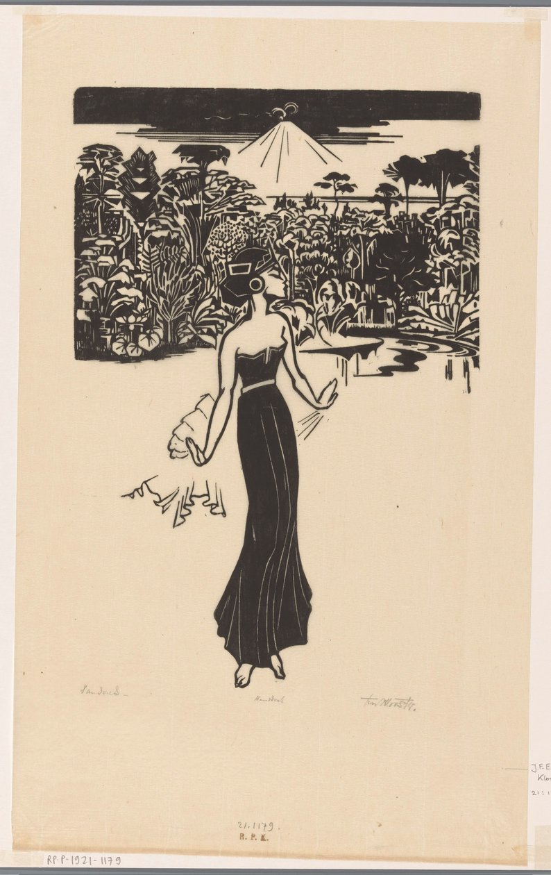 Danseres (nesne üzerindeki orijinal başlık) by Johannes Frederik Engelbert ten Klooster (signed by artist)