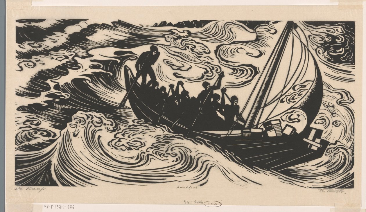 De kaap (nesne üzerindeki orijinal başlık) by Johannes Frederik Engelbert ten Klooster (signed by artist)