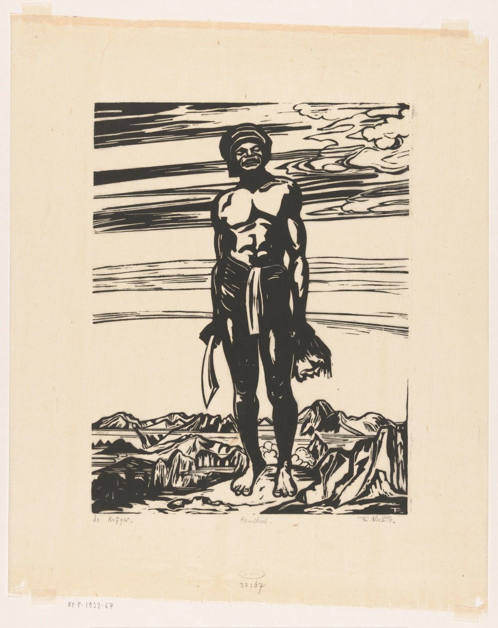 Savaşçı (nesnedeki orijinal başlık) by Johannes Frederik Engelbert ten Klooster (signed by artist)