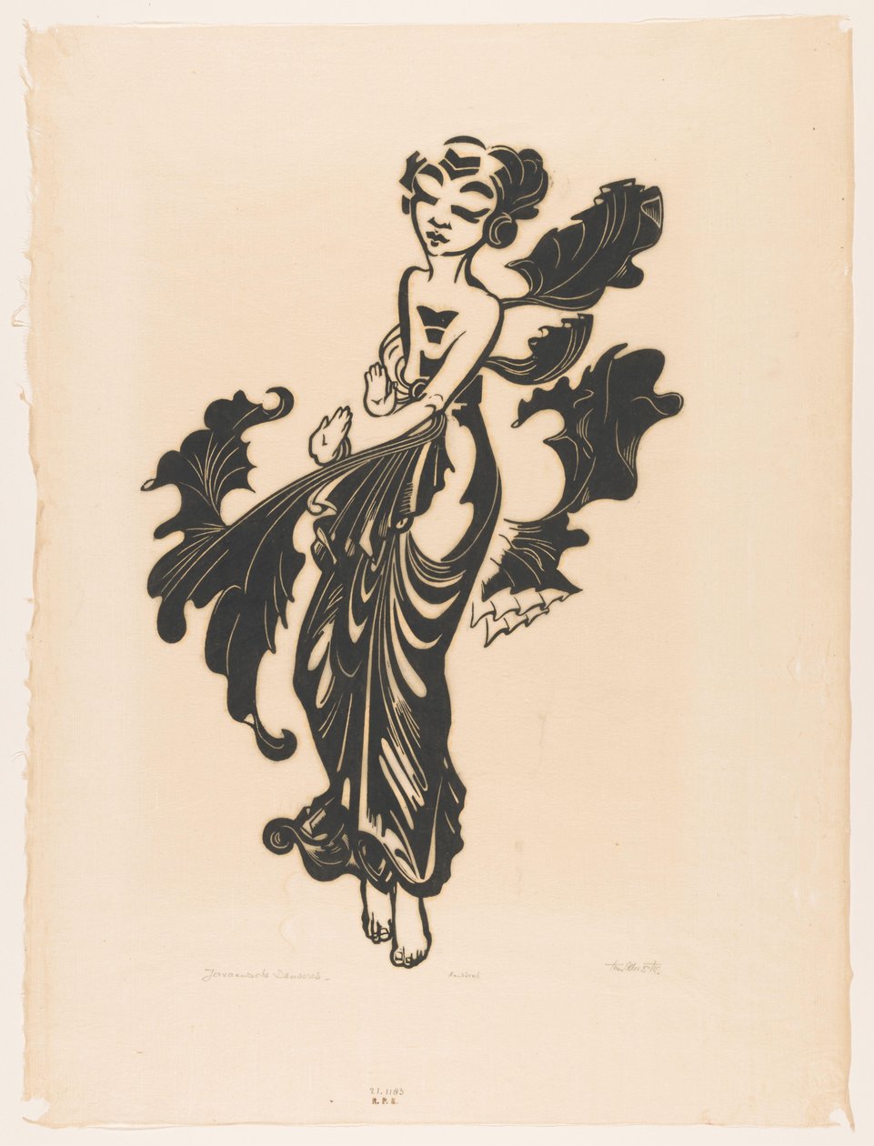 Cava dansçısı (nesnedeki orijinal başlık) by Johannes Frederik Engelbert ten Klooster (signed by artist)