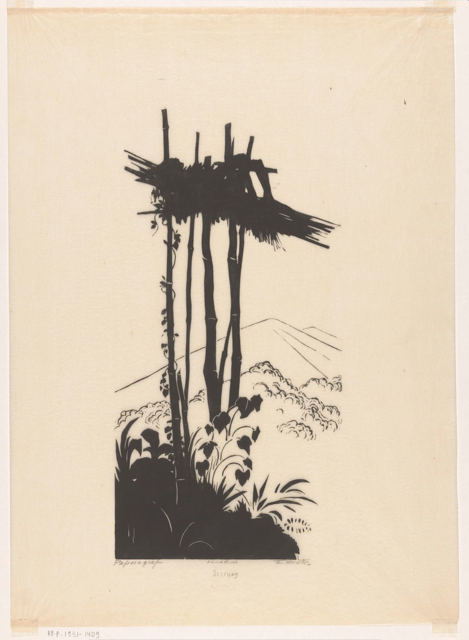 Papoeagraf (nesne üzerindeki orijinal başlık) by Johannes Frederik Engelbert ten Klooster (signed by artist)