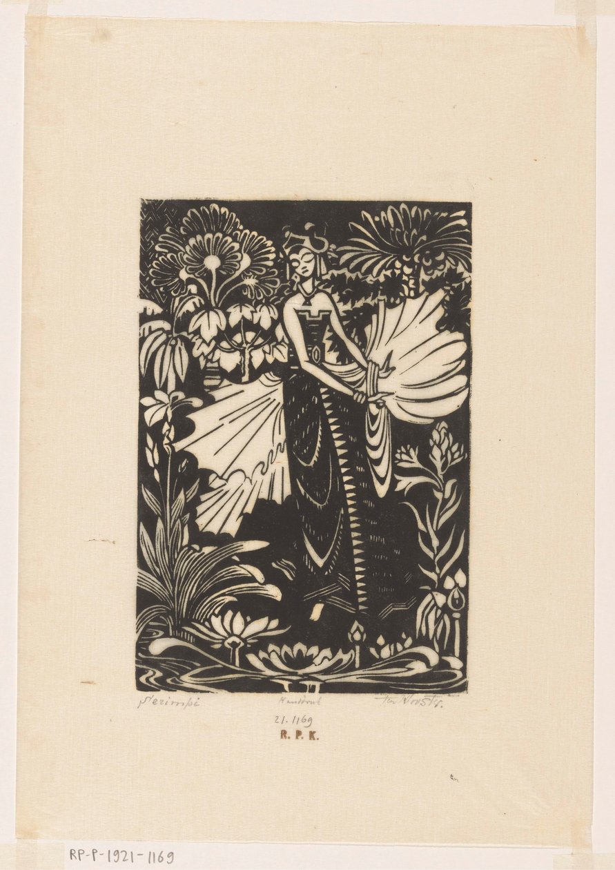Serimpi (nesne üzerindeki orijinal başlık) by Johannes Frederik Engelbert ten Klooster (signed by artist)