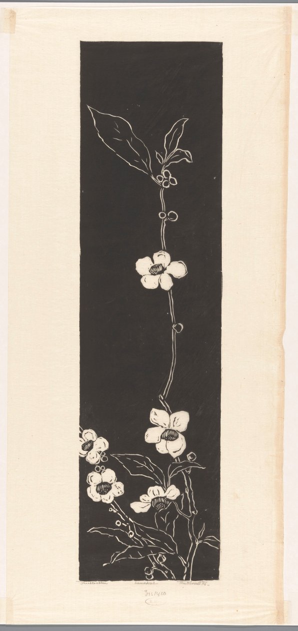 Tea Blossom (nesne üzerindeki orijinal başlık) by Johannes Frederik Engelbert ten Klooster (signed by artist)