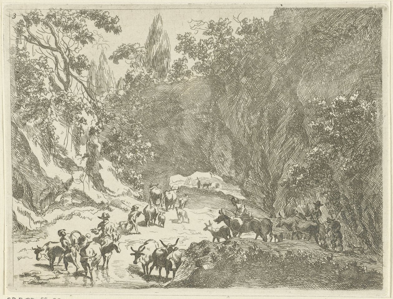 Çobanlar ve sığırlarla dolu dağ manzarası Çobanlar ve Sığırlarla Manzaralar (dizi başlığı) by Johannes Gronsveld