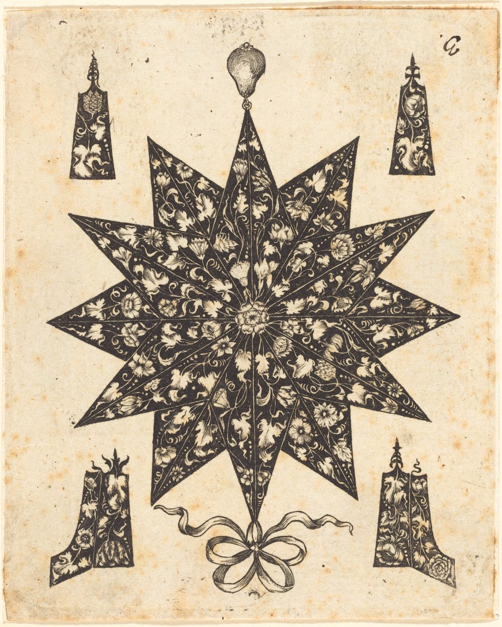 Çiçeklerle Süslenmiş Yıldız by Johannes Hanias