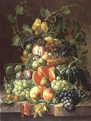 Meyve Sepeti (panelde yağlı) by Johannes Hendrick Fredriks