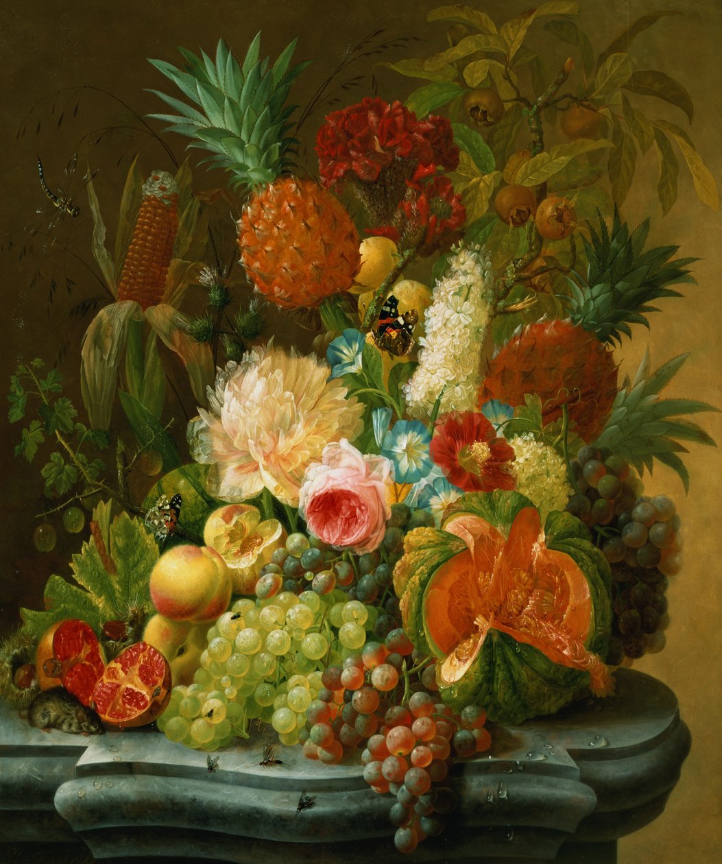 Kavun ve Üzüm ile Natürmort by Johannes Hendrick Fredriks