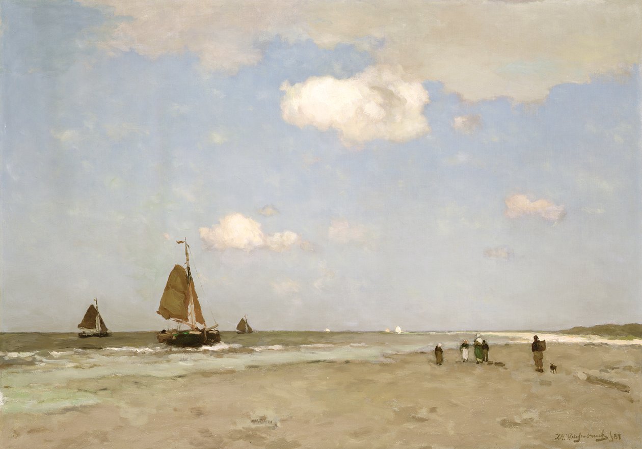 Sahil sahnesi, 1887 by Johannes Hendrik Weissenbruch