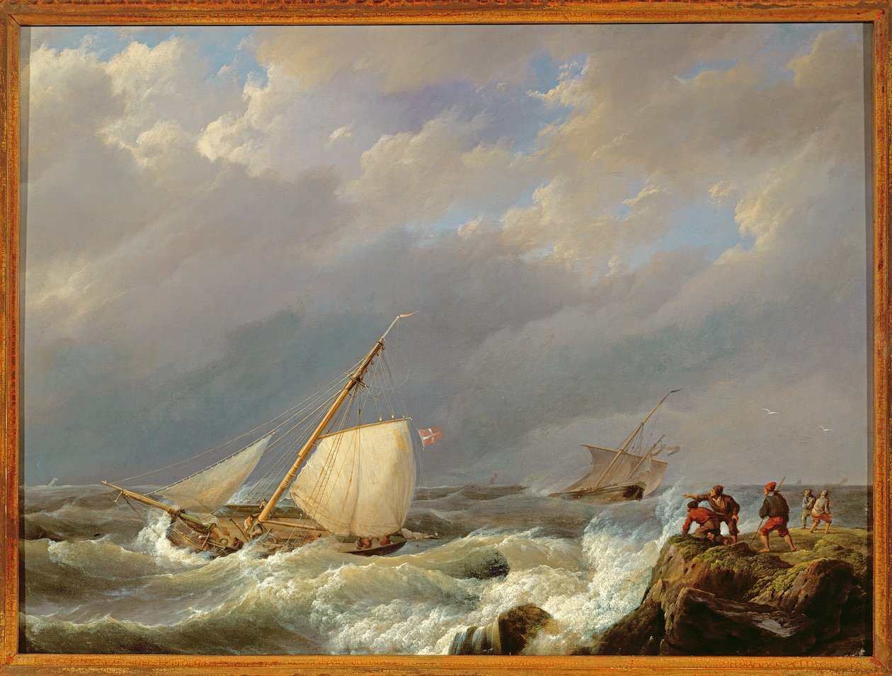 Rüzgar Fırtınasında Lee Kıyısındaki Gemiler, 1844 by Johannes Hermann Barend Koekkoek