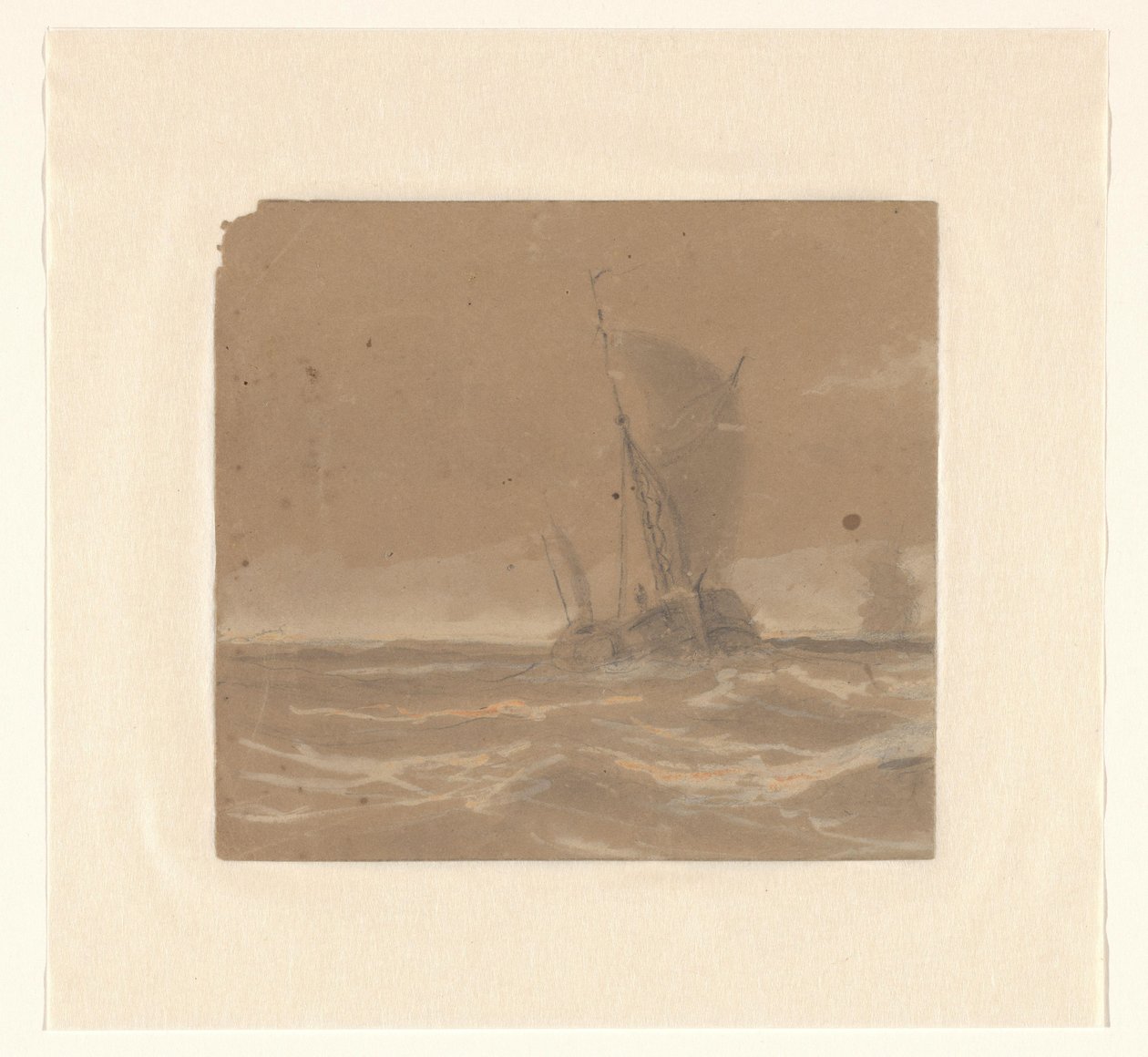 Yelkenli balıkçı gemisi by Johannes Huygens (signed by artist)