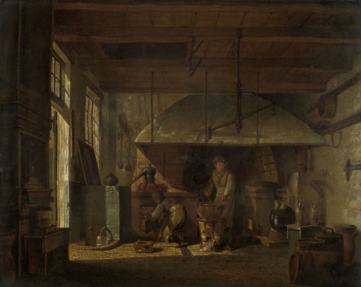 Zaagmolenpoort, Amsterdam Surlarındaki Eczacı A. d'Ailly Damıtımevi by Johannes Jelgerhuis