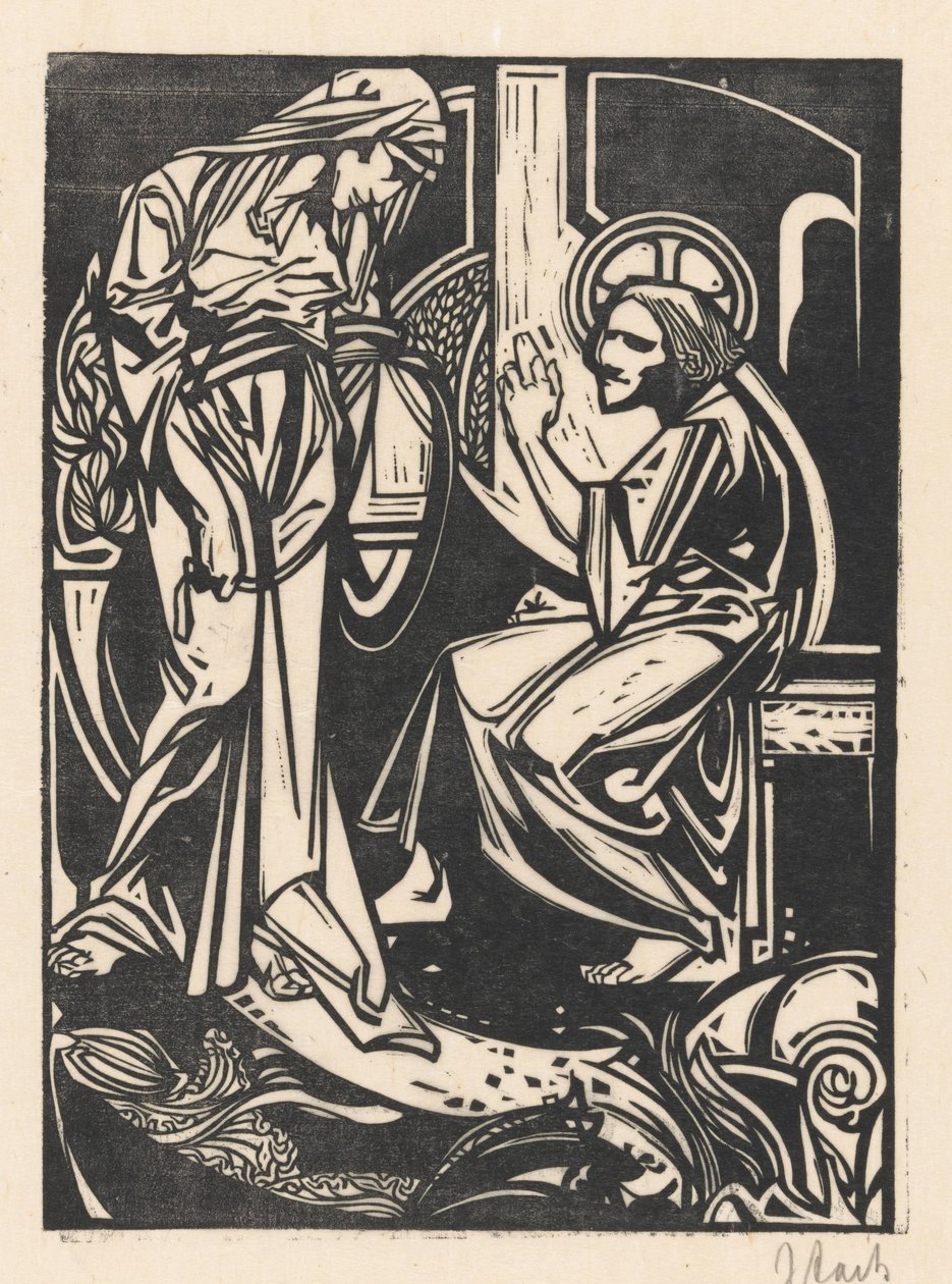 İsa ve Samiriyeli Kadın by Johannes Josephus Aarts (signed by artist)