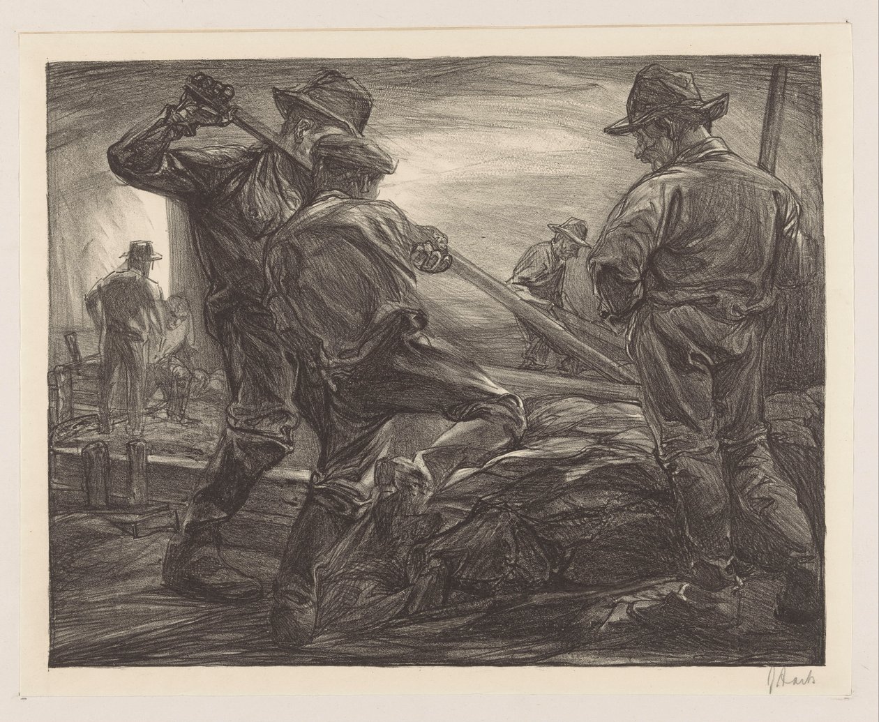 bent işçileri by Johannes Josephus Aarts (signed by artist)