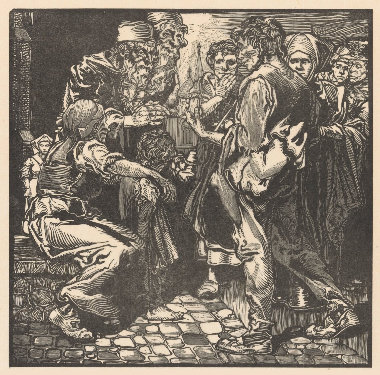 Adam para çantasıyla tanıştı by Johannes Josephus Aarts (signed by artist)