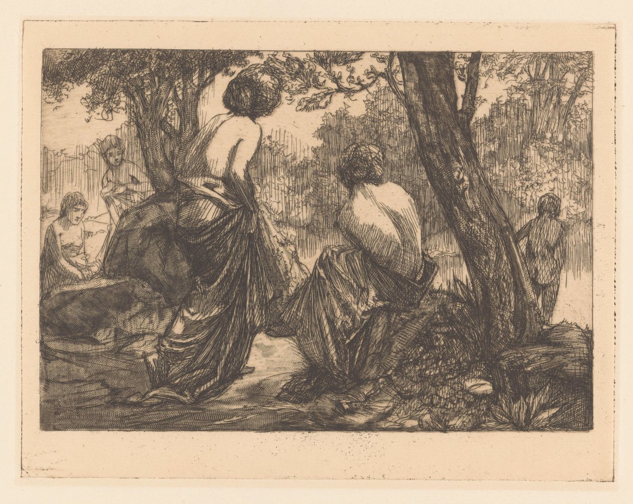 banyo yapan kadınlar by Johannes Josephus Aarts