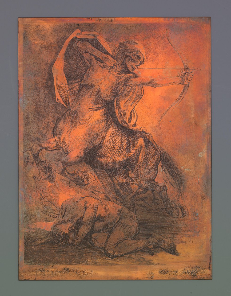 Ok ve yay ile centaur olarak ölüm by Johannes Josephus Aarts