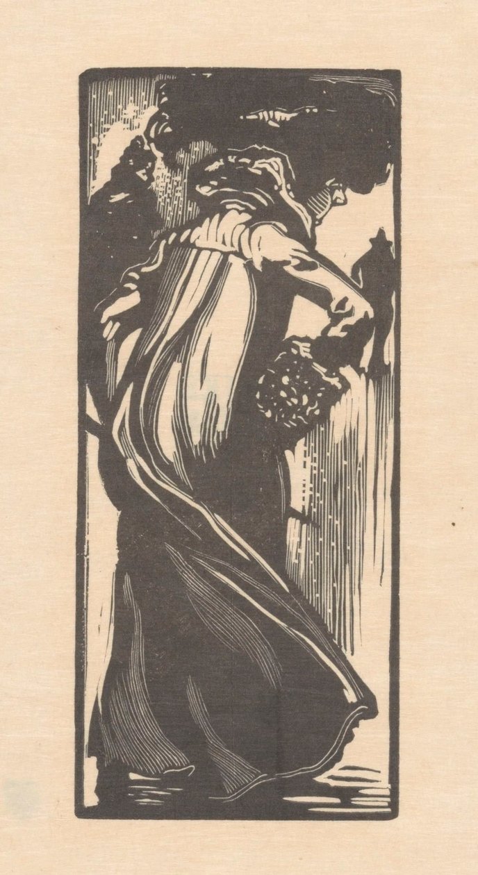 Arkadan görülen yürüyen kadın by Johannes Josephus Aarts