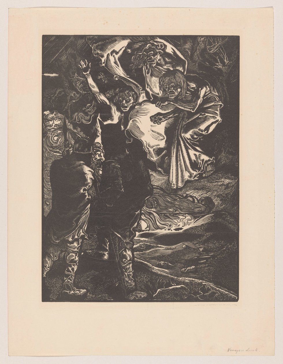Macbeth ve Banquo üç cadıyla tanışır by Johannes Josephus Aarts