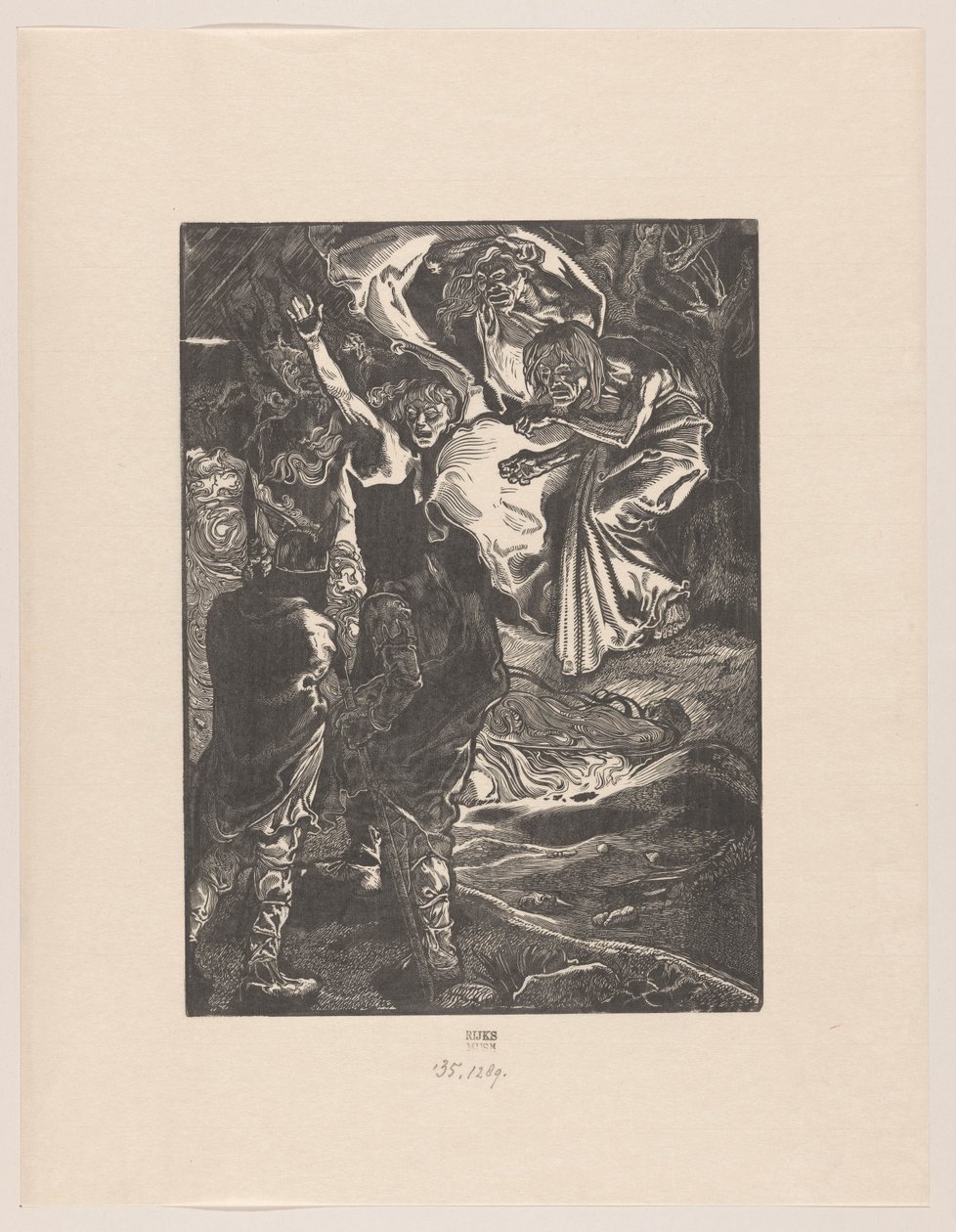 Macbeth ve Banquo üç cadıyla tanışır by Johannes Josephus Aarts
