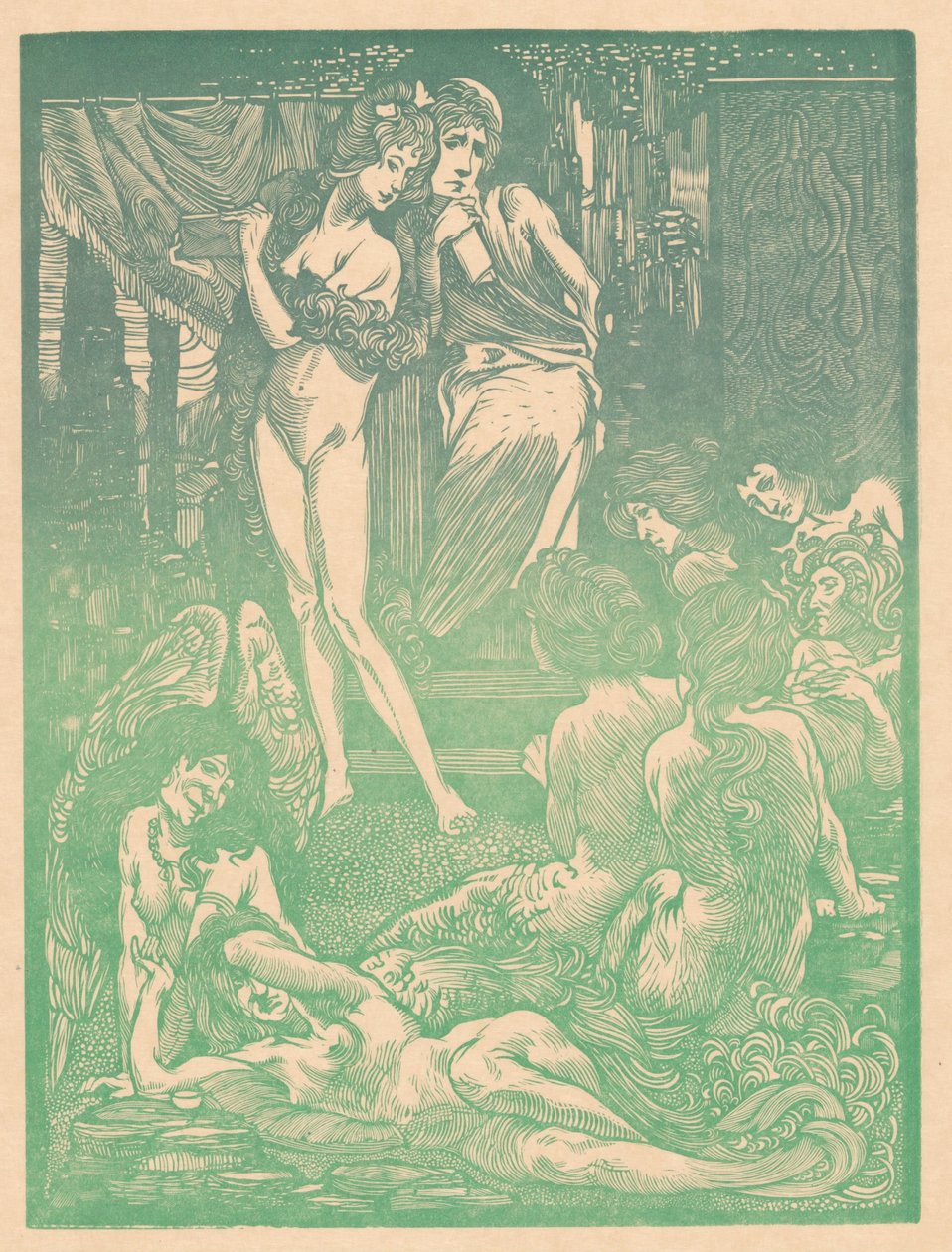 Dokuz fantastik kadın figürü by Johannes Josephus Aarts