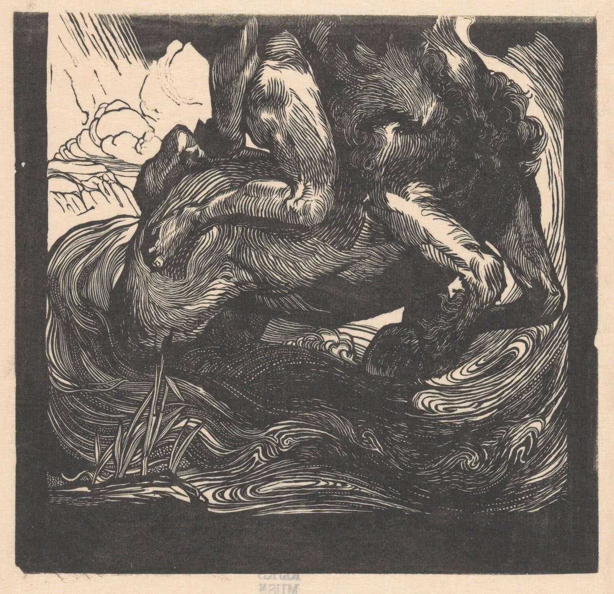 Bir centaur'un alt yarısı by Johannes Josephus Aarts
