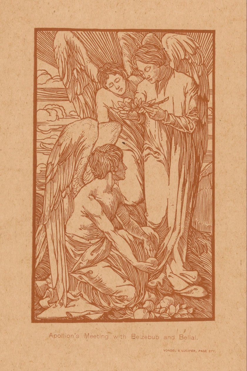 Ontmoeting van Apollion, Belzebub en Belial Apollion'un Belzebub ve Belial ile Buluşması (nesnedeki başlık) by Johannes Josephus Aarts