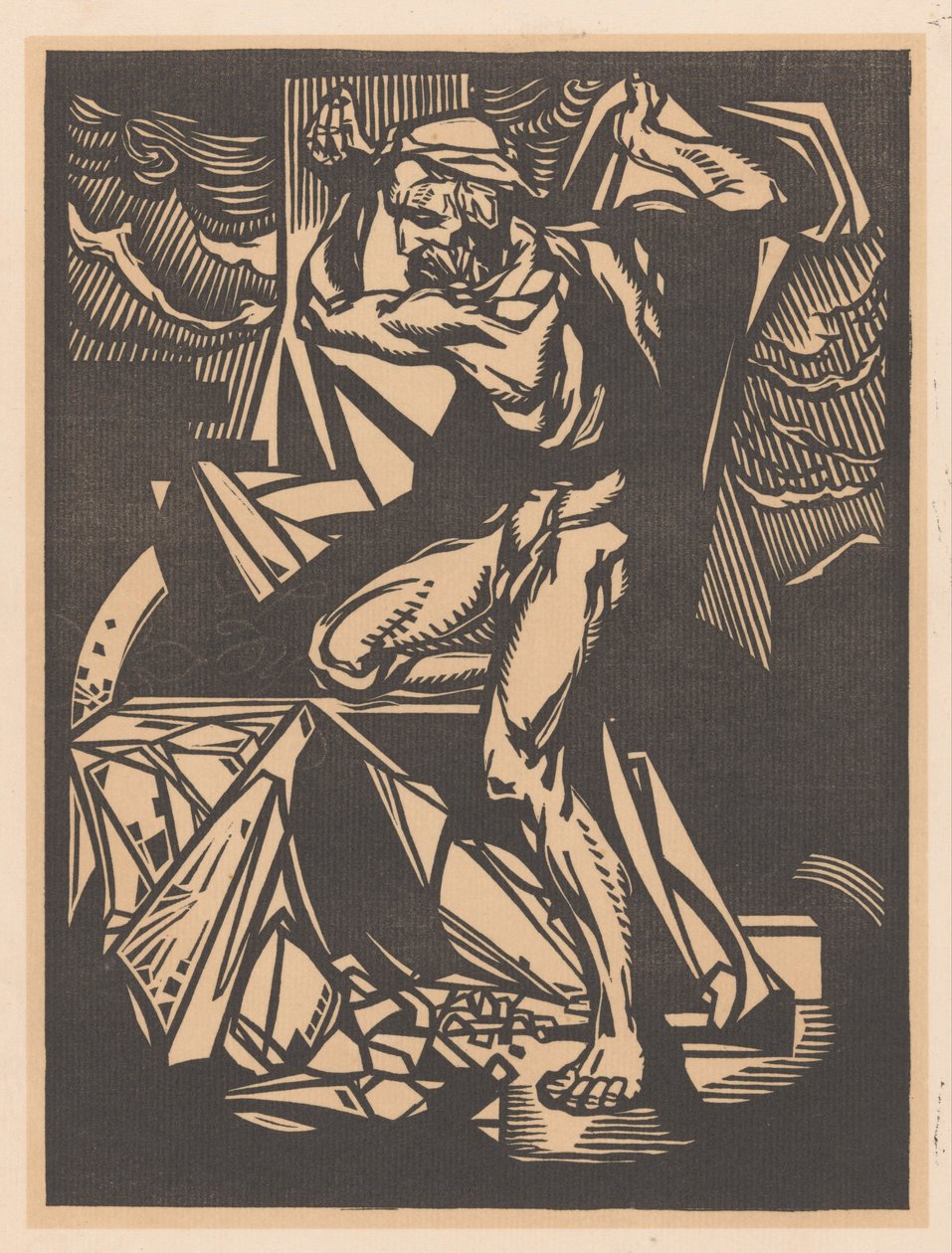 Samson tapınağın sütunlarını yok eder by Johannes Josephus Aarts