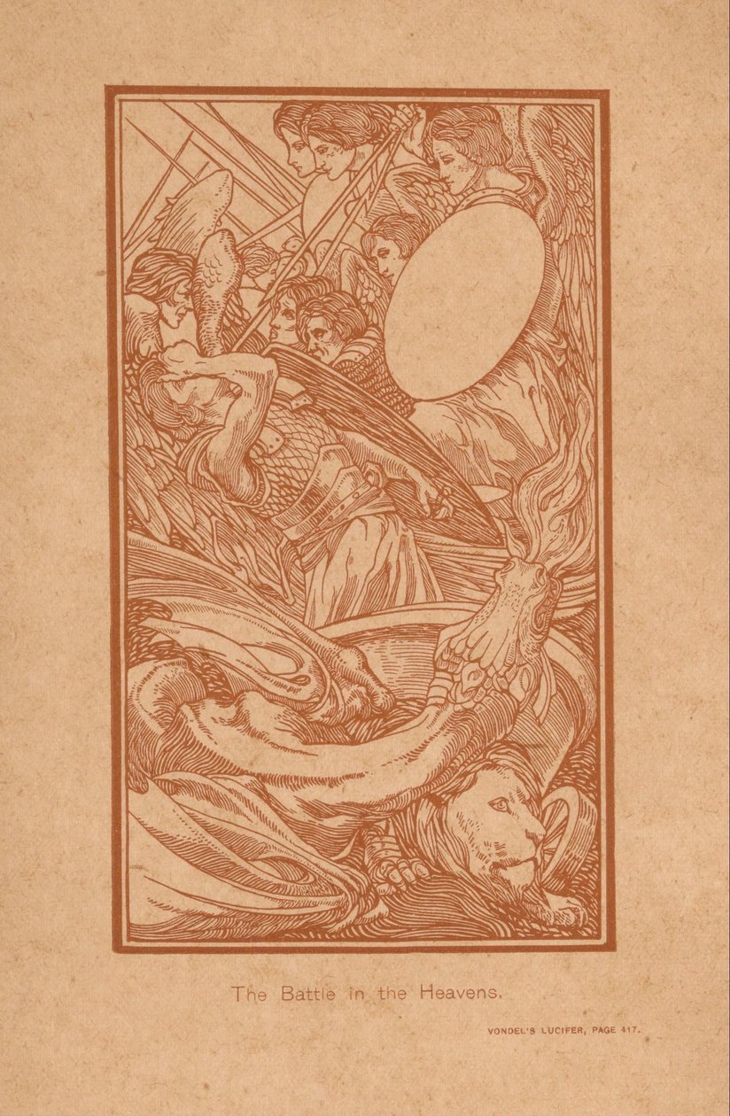 Strijd in de hemel Göklerdeki Savaş (nesnedeki başlık) by Johannes Josephus Aarts